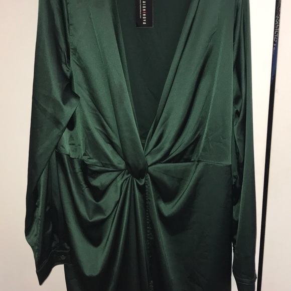 sugar free dress hunter green